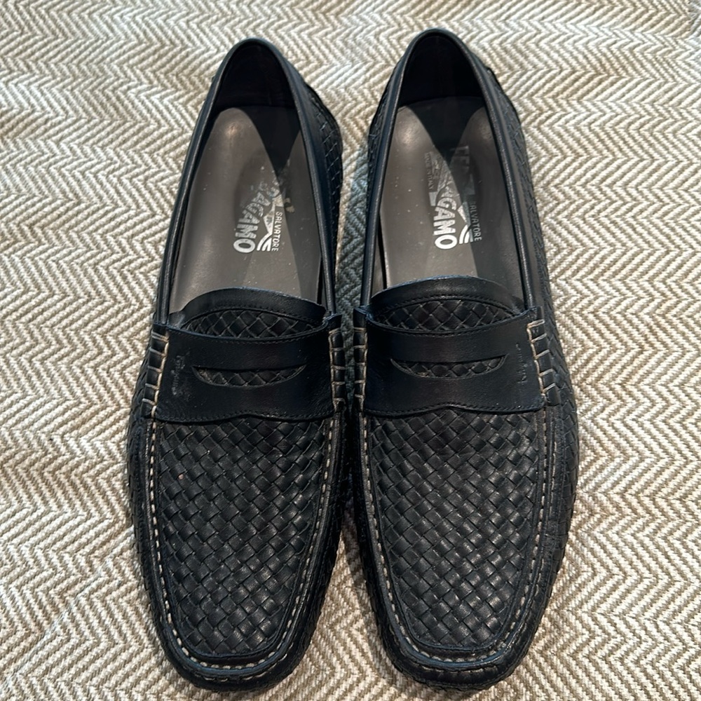 Salvatore Ferragamo woven driving loafer